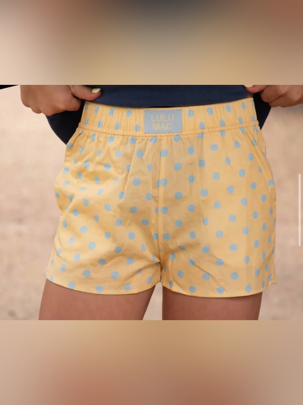 Lulu Mac Youth Butter/Light Blue Polka Dot